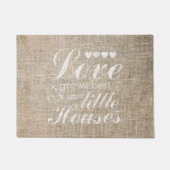 Liefde groeit in kleine woningen waar de deuromte  deurmat (Voorkant)