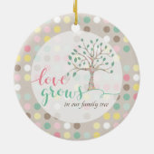 Liefde groeit in onze stamboom Baby shower kwekeri Keramisch Ornament (Achterkant)