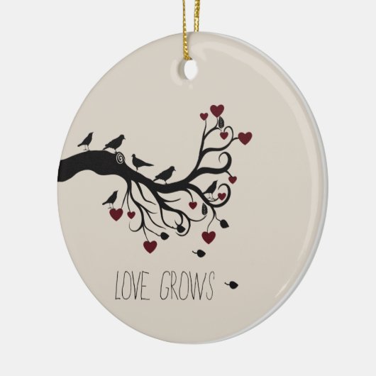 Liefde groeit keramisch ornament (Links)