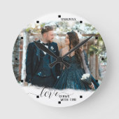 Liefde groeit met de tijd Foto Huwelijksklok Ronde Klok (Voorkant)