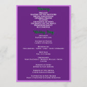 "Liefde groeit" Paarse Floral Wedding Programme Programmakaart (Achterkant)