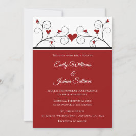 Liefde groeit | Roodharten Valentijn bruiloft Kaart