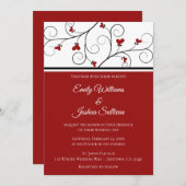 Liefde groeit | Roodharten Valentijn bruiloft Kaart (Voorkant / Achterkant)