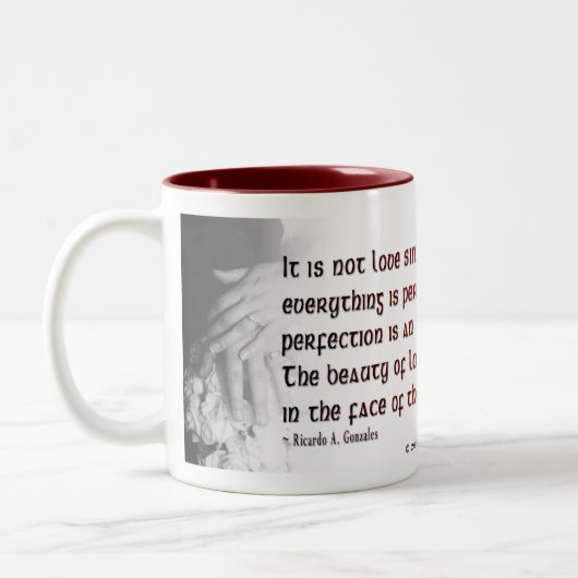 Liefde groeit - Saabat Studio Tweekleurige Koffiemok (Links)