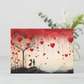 Liefde groeit: Schrijf je brief - Valentijn Kaart (Staand voorkant)