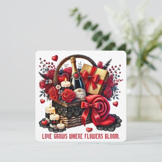 Liefde Groeit - Valentijnkaart Bedankkaart (Staand voorkant)