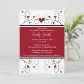 Liefde groeit | Vrijgezellenfeest rode harten Kaart (Staand voorkant)