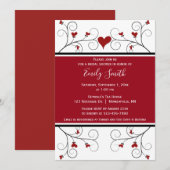 Liefde groeit | Vrijgezellenfeest rode harten Kaart (Voorkant / Achterkant)