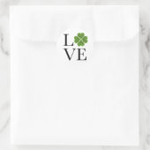 LIEFDE groen vonkende klaver shamrock st patrick d Ronde Sticker (Tas)