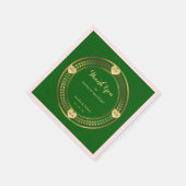 Liefde Groene Bruiloften Papier Feest Evenementen Servet (Hoek)