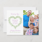 Liefde groene paarse maîtletoe foto Kerstmis (Voorkant)