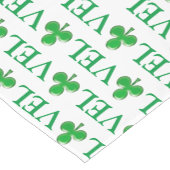 Liefde groene witte klaver Shamrock St. Patrick's  Korte Tafelloper (Hoek)