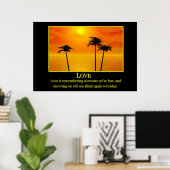 Liefde (groot) poster (Thuiskantoor)