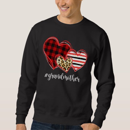Liefde grootmoeder Heart Buffalo Pset Leopard Chri Trui (Voorkant)