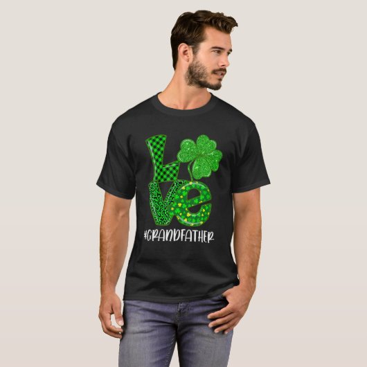 Liefde grootvader St Patrick's Green Pset Leopard T-shirt (Voorkant volledig)