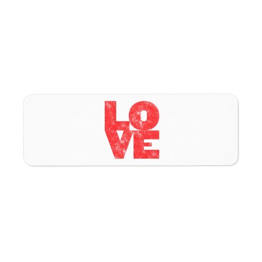 Liefde (grote blokletterdrukken) etiket (Voorkant)