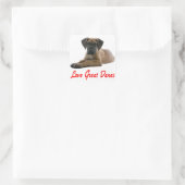 Liefde Grote Dane Puppy Dog Sticker / Seal (Tas)
