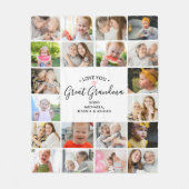 Liefde grote oma/Nana/andere 20-fotocollage Fleece Deken (Voorkant)