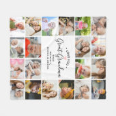 Liefde grote oma/Nana/andere 20-fotocollage Fleece Deken (Voorkant (Horizontaal))