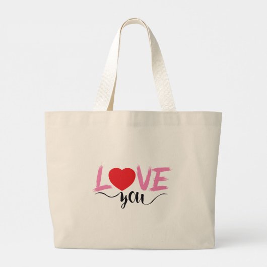 Liefde Grote Tote Bag (Achterkant)