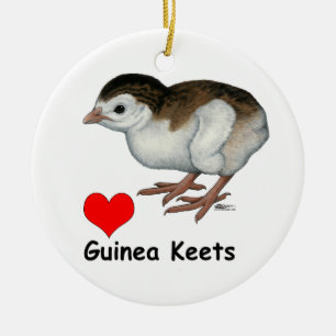 Liefde Guinea kuikens Keramisch Ornament
