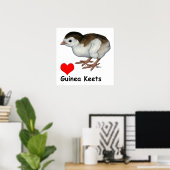 Liefde Guinea kuikens Poster (Thuiskantoor)
