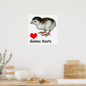 Liefde Guinea kuikens Poster (Keuken)