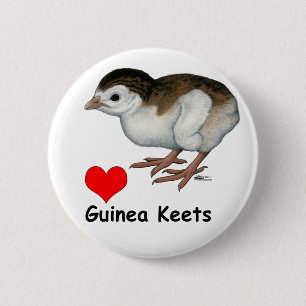 Liefde Guinea kuikens Ronde Button 5,7 Cm