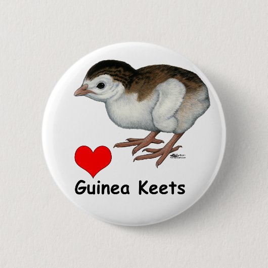 Liefde Guinea kuikens Ronde Button 5,7 Cm (Voorkant)