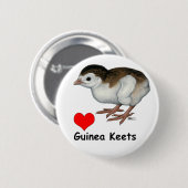 Liefde Guinea kuikens Ronde Button 5,7 Cm (Voorkant /achterkant)