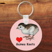 Liefde Guinea kuikens Sleutelhanger (Voorkant)