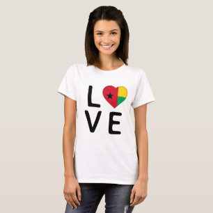 Liefde - Guinee-Bissau vlag T-shirt