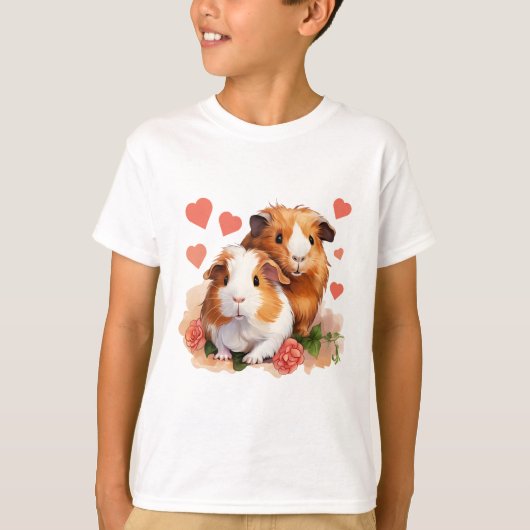 Liefde Guinee Pigs Kinder T-shirt (Voorkant)