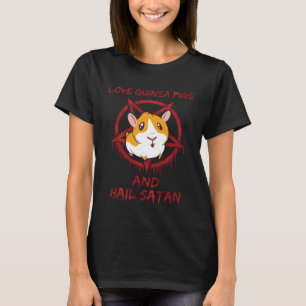 Liefde Guinee Varkens en Hail Satan T-shirt