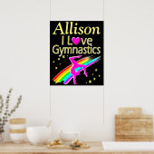  LIEFDE GYMNASTIEK GEPERSONALISEERD POSTER (Keuken)