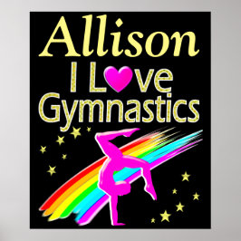  LIEFDE GYMNASTIEK GEPERSONALISEERD POSTER