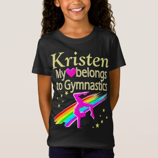  LIEFDE GYMNASTIEK GEPERSONALISEERDE T-SHIRT (Voorkant)