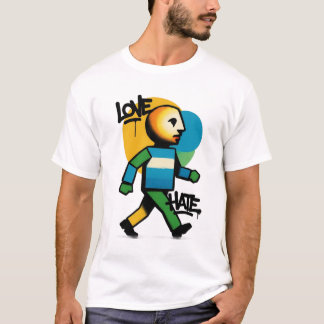 Liefde Haat Grafisch T-shirt