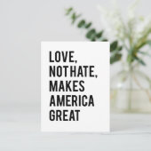 Liefde haat maakt Amerika geweldig Briefkaart (Staand voorkant)