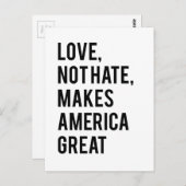Liefde haat maakt Amerika geweldig Briefkaart (Voorkant / Achterkant)