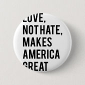 Liefde haat maakt Amerika geweldig Ronde Button 5,7 Cm (Voorkant)