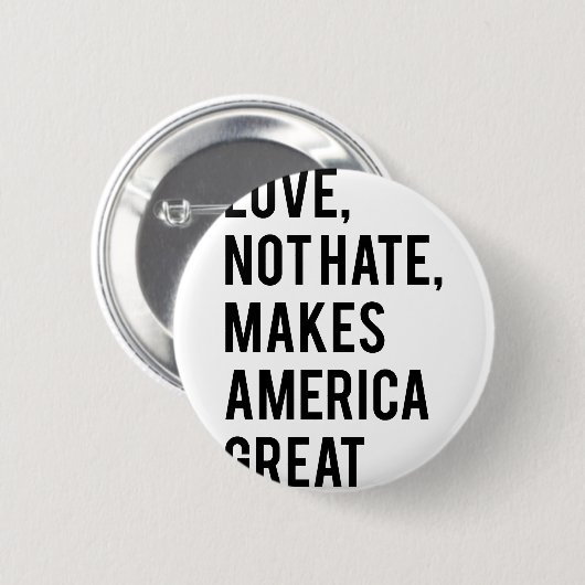 Liefde haat maakt Amerika geweldig Ronde Button 5,7 Cm (Voorkant /achterkant)