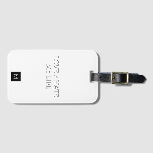Liefde/haat mijn leven bagagelabel (Voorkant (horizontaal))