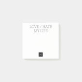 Liefde/haat mijn leven post-it® notes (Voorkant)