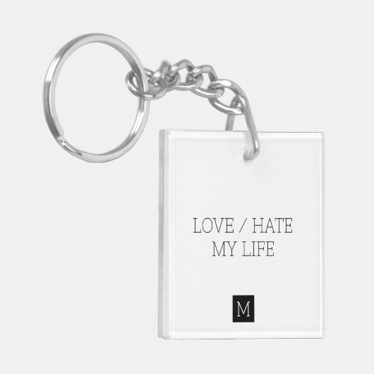 Liefde/haat mijn leven sleutelhanger (Voorkant Links)