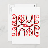 Liefde haat optische illusie briefkaart (Voorkant / Achterkant)