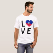 Liefde - Haïtiaanse vlag T-shirt (Voorkant volledig)