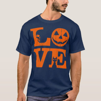 Liefde Halloween bedroefd T-shirt