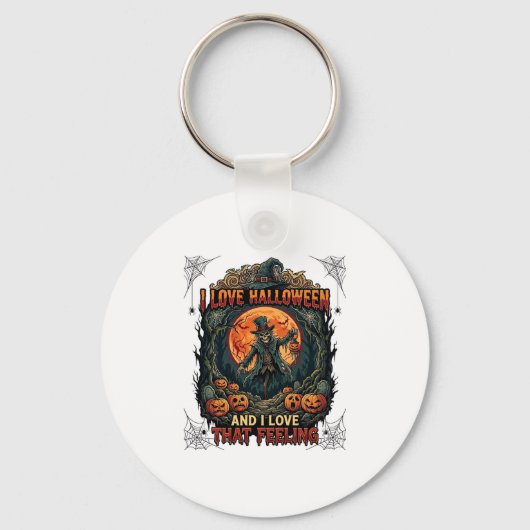 Liefde Halloween Skelet Vogelverschrikker Vollemaa Sleutelhanger (Voorkant)