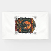 Liefde Halloween Skelet Vogelverschrikker Vollemaa Spandoek (Horizontaal)